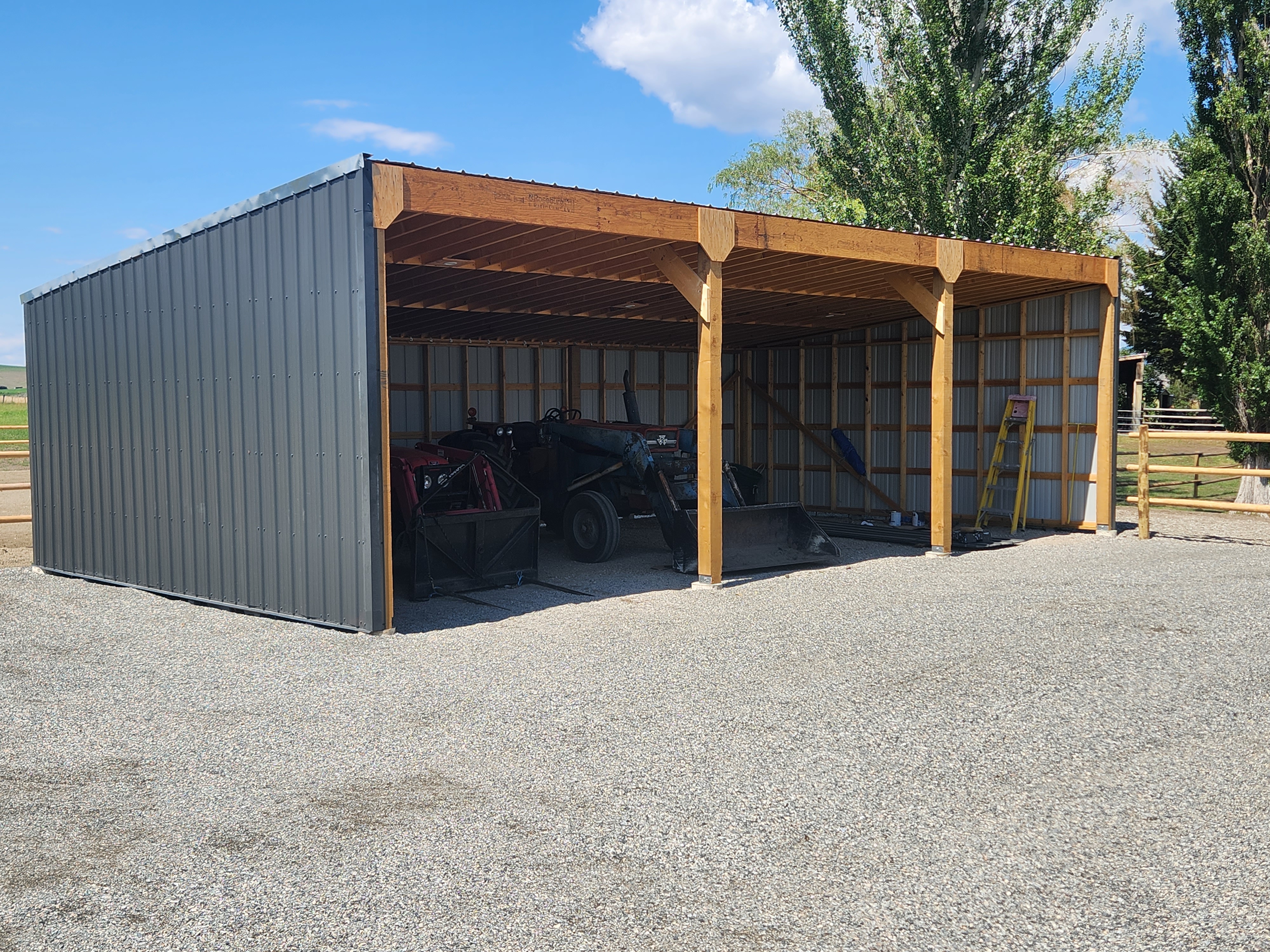 Completed barn and outbuilding construction